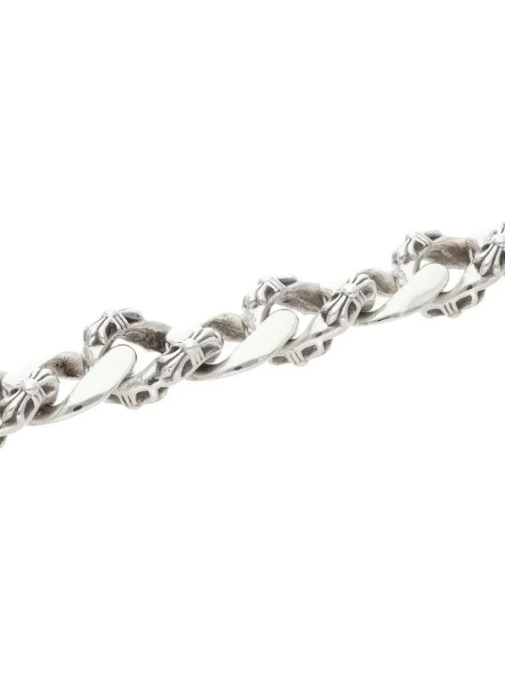 Chrome Hearts ID Dagger ID Fancy Link Silver Bracelet